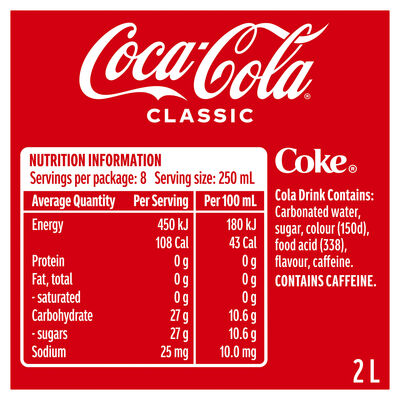 Cca Coca Cola Soft Drink Cola 2000mL Each | Liquorland