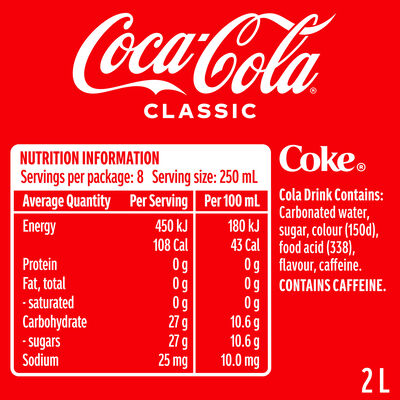 Coca Cola Classic Soft Drink 2000mL Each | Liquorland