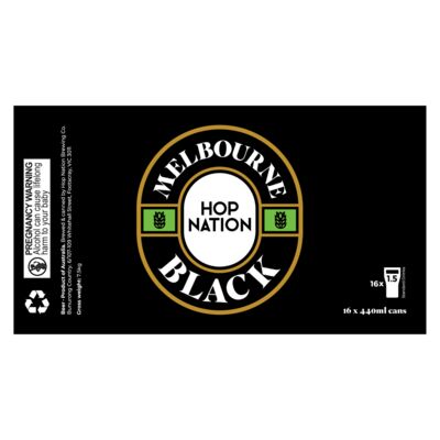 Hop Nation Melbourne Black Can 440mL Carton 16 | Liquorland