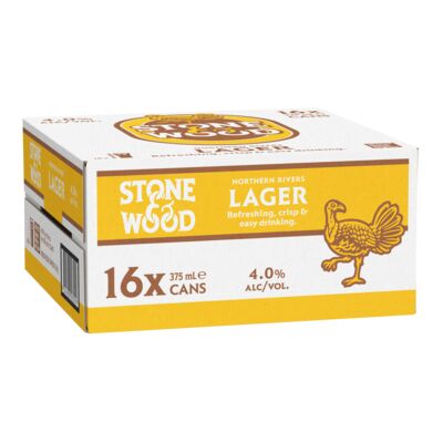 Stone Wood Northern Rivers Lager Can 375mL Carton 16 | Liquorland