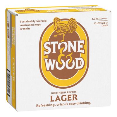 Stone Wood Northern Rivers Lager Can 375mL Carton 16 | Liquorland