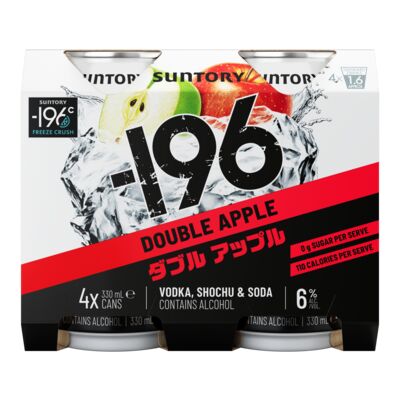  196 Double Apple 6 Can 330mL Pack 4 | Liquorland