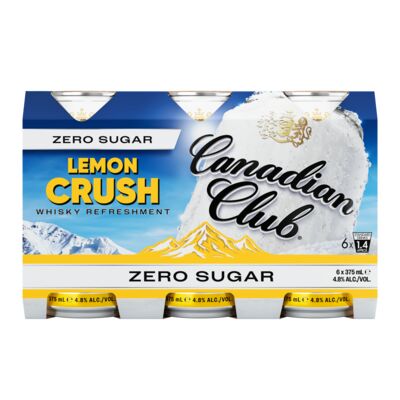 Canadian Club Lemon Crush Zero Sugar Can 375mL Pack 6 | Liquorland