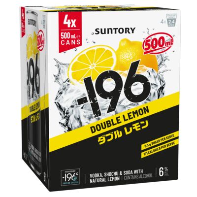 196 Double Lemon 6 Can 500mL Pack 4 | Liquorland