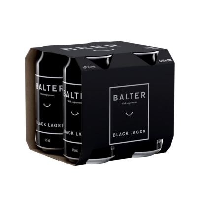 Balter Black Lager Can 375mL Pack 4 | Liquorland