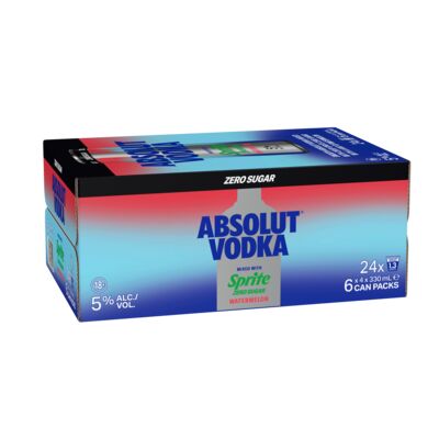 Absolut Sprite Zero Watermelon Can 330mL Carton 24 | Liquorland