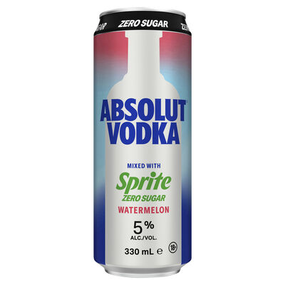 Absolut Sprite Zero Watermelon Can 330mL Each | Liquorland