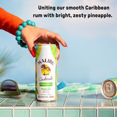 Malibu Pineapple Can 330mL Each | Liquorland