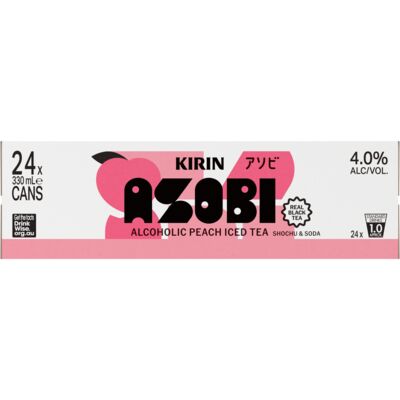 Kirin Asobi Peach Iced Tea Can 330mL Carton 24 | Liquorland