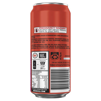 Smirnoff Crush Strawberry Dragonfruit 6 Can 440mL Each | Liquorland