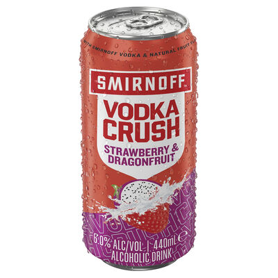 Smirnoff Crush Strawberry Dragonfruit 6 Can 440mL Each | Liquorland