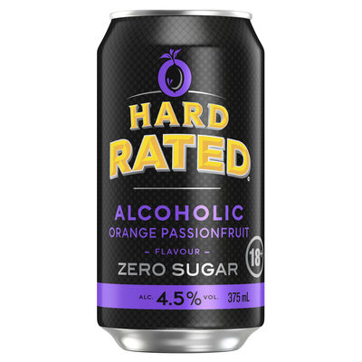 Hard Rated Orange Passionfruit Zero Sugar Can 375mL Each | Liquorland