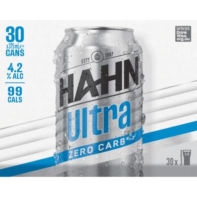 Hahn Ultra Block Can 375mL Pack 30 | Liquorland