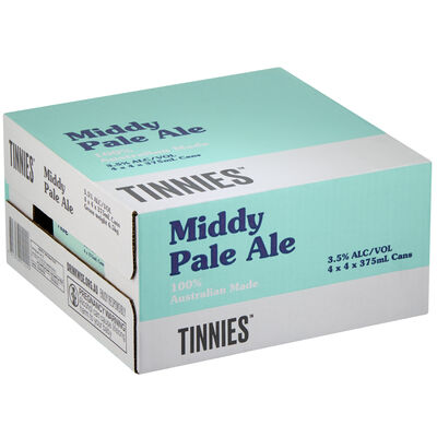 Tinnies Middy Pale Ale Can 375mL Carton 16 | Liquorland