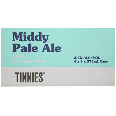 Tinnies Middy Pale Ale Can 375mL Carton 16 | Liquorland