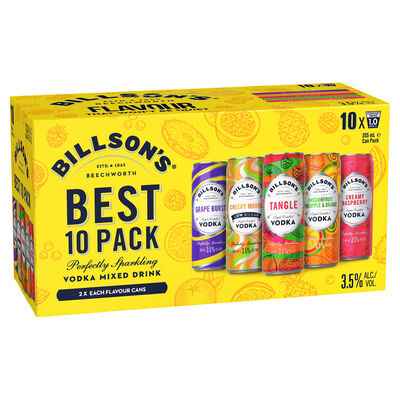 Billson S Vodka Best Of Can 355mL 10pk Pack 10 | Liquorland