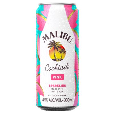 Malibu Pink Can 330mL Each | Liquorland