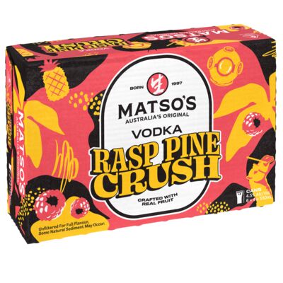 Matsos Rasp Pine Crush Can 330mL Carton 24 | Liquorland