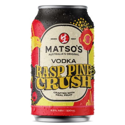 Matsos Rasp Pine Crush Can 330mL Each | Liquorland