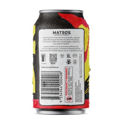 Matsos Rasp Pine Crush Can 330mL Each | Liquorland
