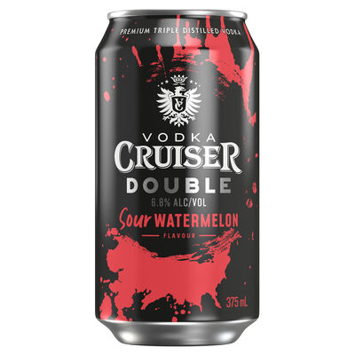 Vodka Cruiser Double Sour Watermelon Can 375mL Each | Liquorland