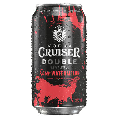 Vodka Cruiser Double Sour Watermelon Can 375mL Each | Liquorland