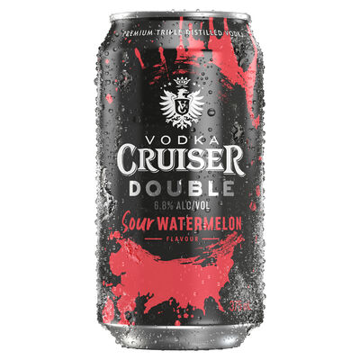 Vodka Cruiser Double Sour Watermelon Can 375mL Each | Liquorland