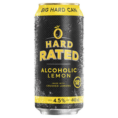 Hard Rated Alcoholic Lemon Can 440mL Each | Liquorland