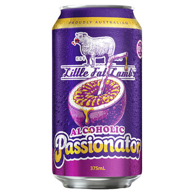 Little Fat Lamb Passionator Cider Can 375mL Each | Liquorland