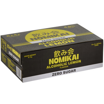 Nomikai Alcoholic Hard Lemon Zero Sugar Can 375mL Carton 24 | Liquorland