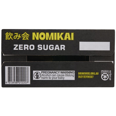 Nomikai Alcoholic Hard Lemon Zero Sugar Can 375mL Carton 24 | Liquorland