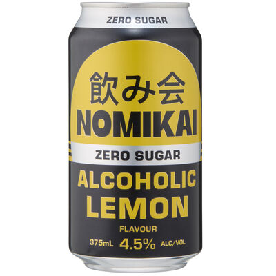 Nomikai Alcoholic Hard Lemon Zero Sugar Can 375mL Each | Liquorland