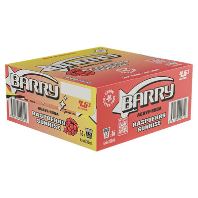 Barry Raspberry Orange Agave Soda Can 330mL Carton 16 | Liquorland