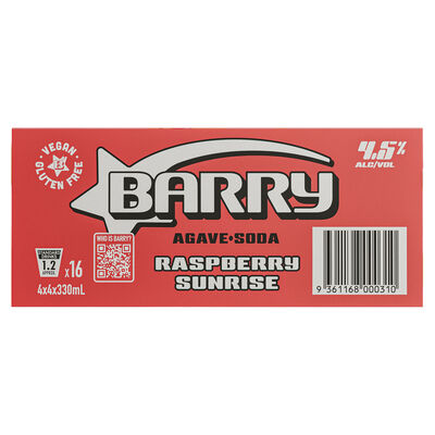 Barry Raspberry Orange Agave Soda Can 330mL Carton 16 | Liquorland