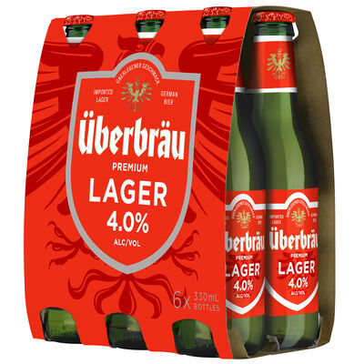 Uberbrau Imported Lager Bottle 330mL Pack 6 | Liquorland