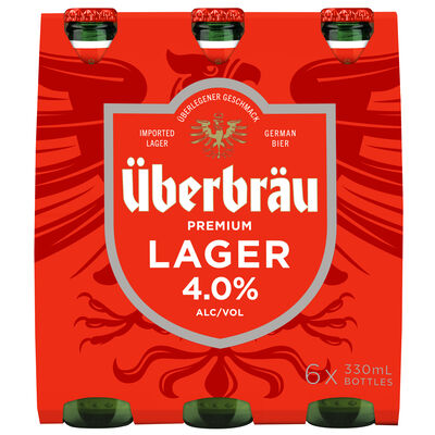 Uberbrau Imported Lager Bottle 330mL Pack 6 | Liquorland