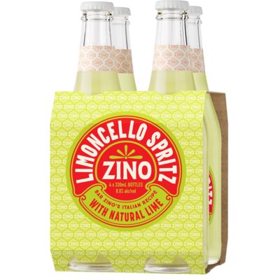 Zino Limoncello Spritz With Natural Lime 330mL Each | Liquorland