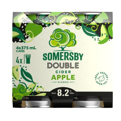 Somersby Double Apple Cider Can 375mL Pack 4 | Liquorland