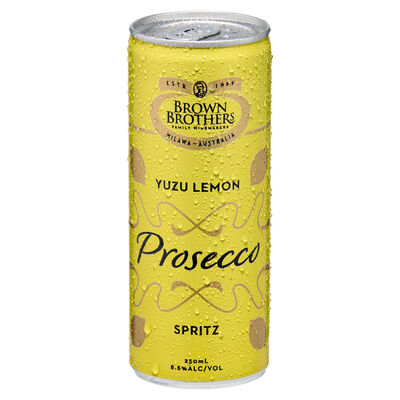Brown Brothers Prosecco Yuzu Lemon Spritz Can 250mL Each | Liquorland