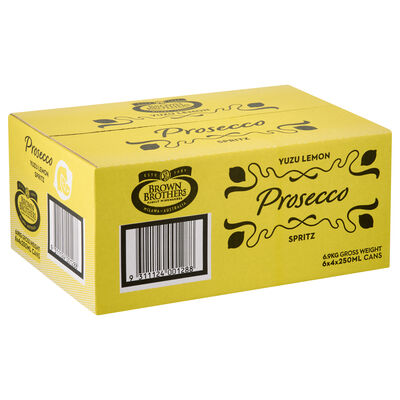 Brown Brothers Prosecco Yuzu Lemon Spritz Can 250mL Carton 24 | Liquorland