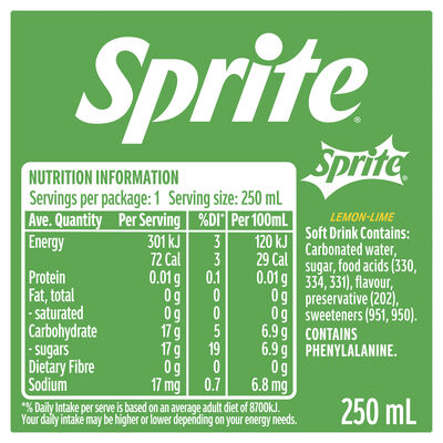 Sprite Lemonade Soft Drink Can 250mL Each | Liquorland