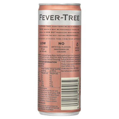 Fever Tree Pink Grapefruit Soda 250mL Each | Liquorland
