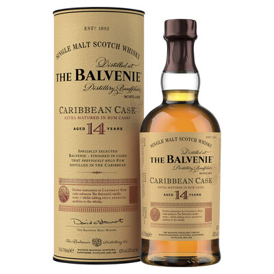The Balvenie 14yo Caribbean Cask Single Malt Whisky 700mL Each | undefined