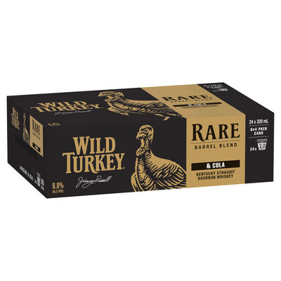 Wild Turkey Rare Cola Can 8 320mL Carton 24 | Liquorland