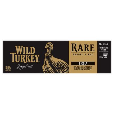 Wild Turkey Rare Cola Can 8 320mL Carton 24 | Liquorland