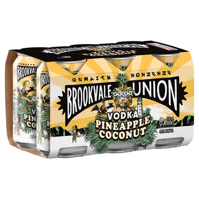 Brookvale Union Pineapple Coconut Can 330mL Pack 6 | Liquorland