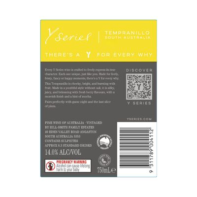 Y Series Tempranillo 750mL Each | undefined