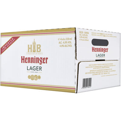 Henninger Premium Lager Bottle 330mL Carton 24 | undefined