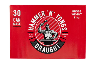 Hammer N Tongs Draught Block Can 330mL Pack 30 | undefined