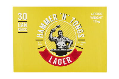 Hammer N Tongs Gold Block Can 330mL Pack 30 | Liquorland